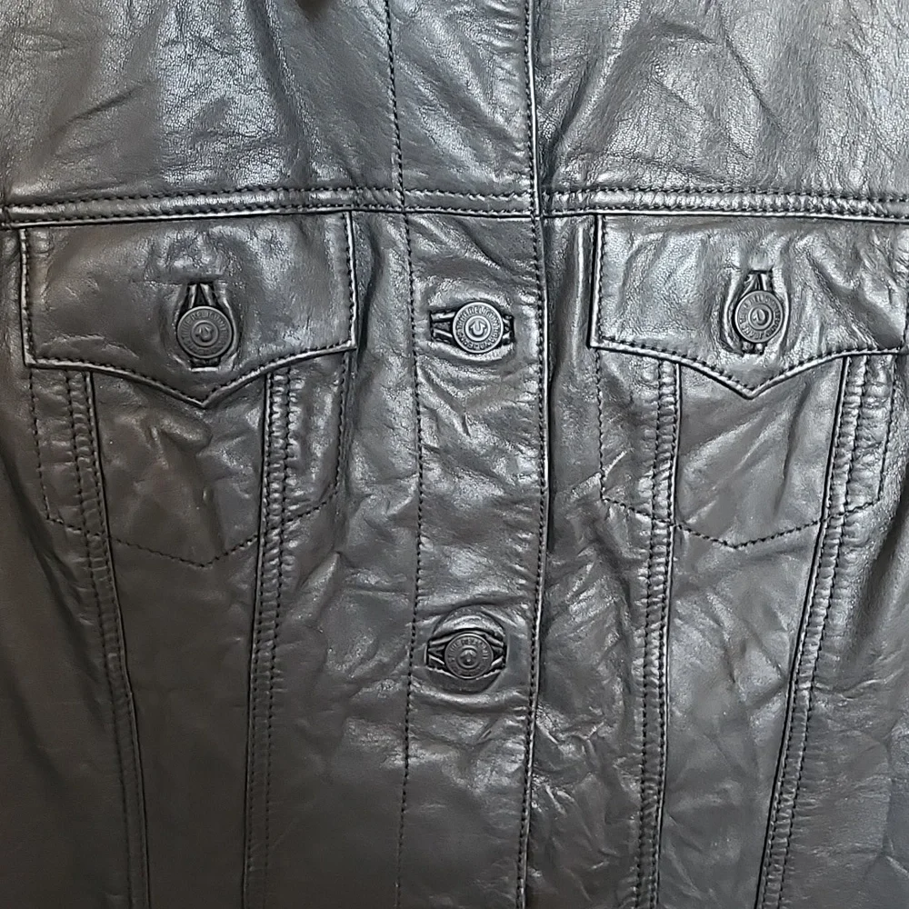 True Religion leather jacket. - Picture 2 of 6